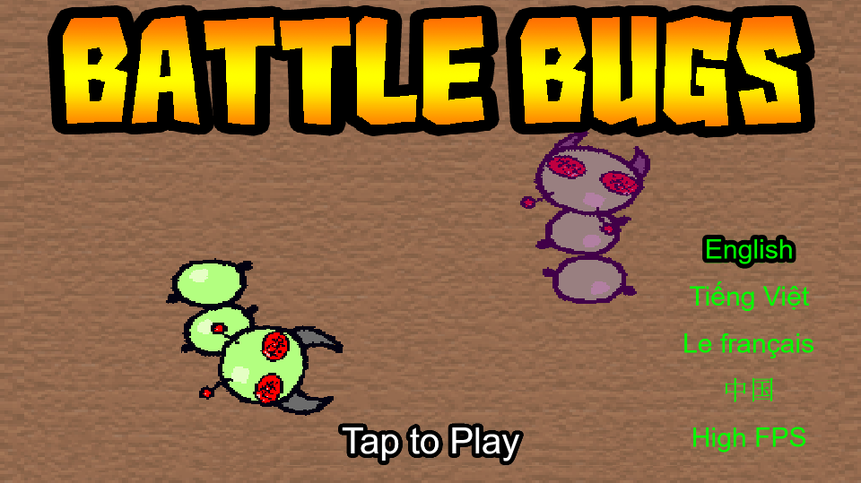 Battle Bugs ゲームのスクリーンショット