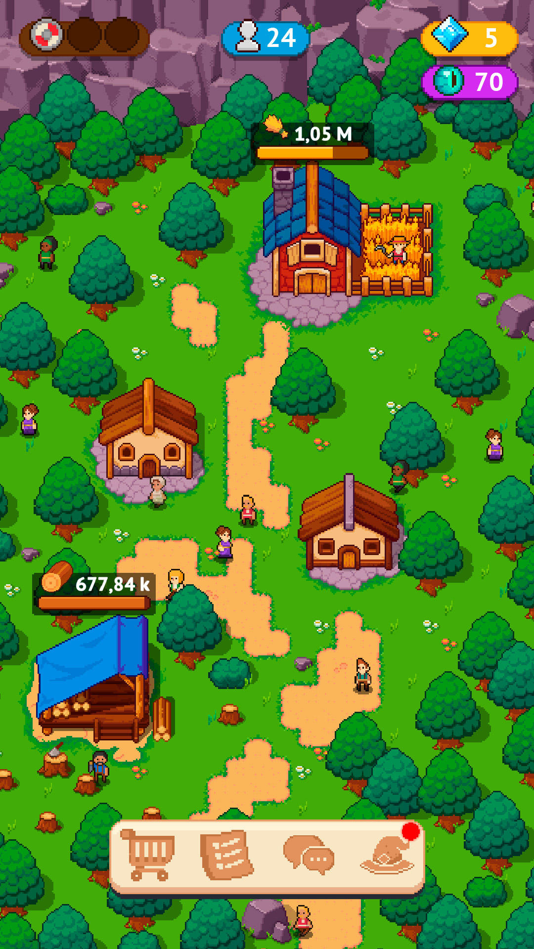 Idle Town Master - Pixel Game Game Screenshot