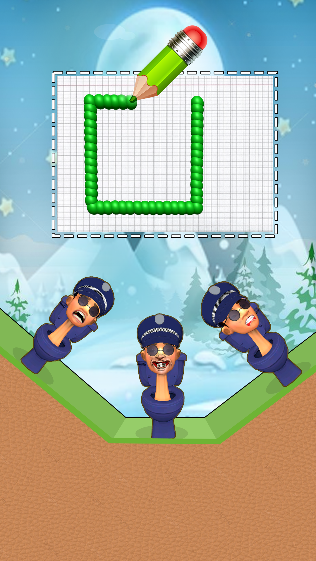 Draw To Smash : Toilet Puzzle Game Screenshot