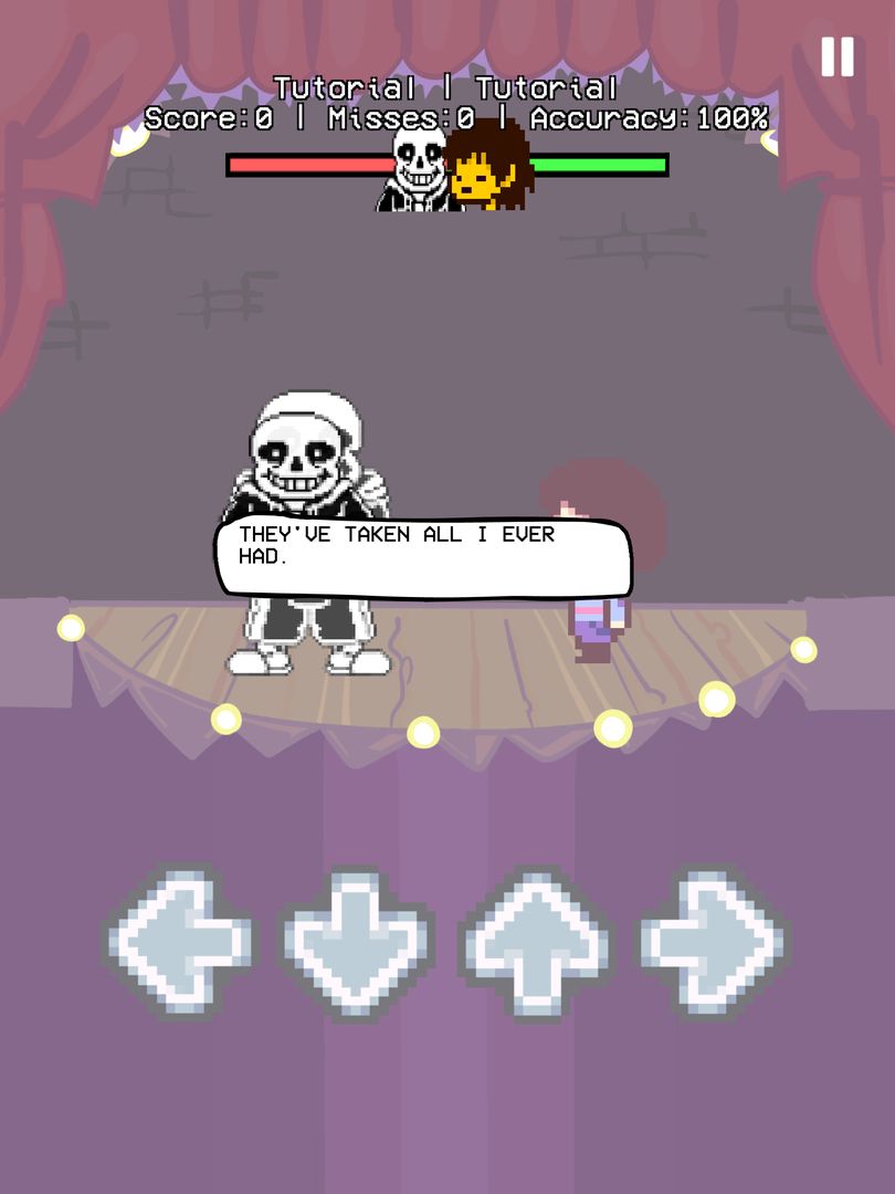Screenshot of Undertale but FNF gameplay