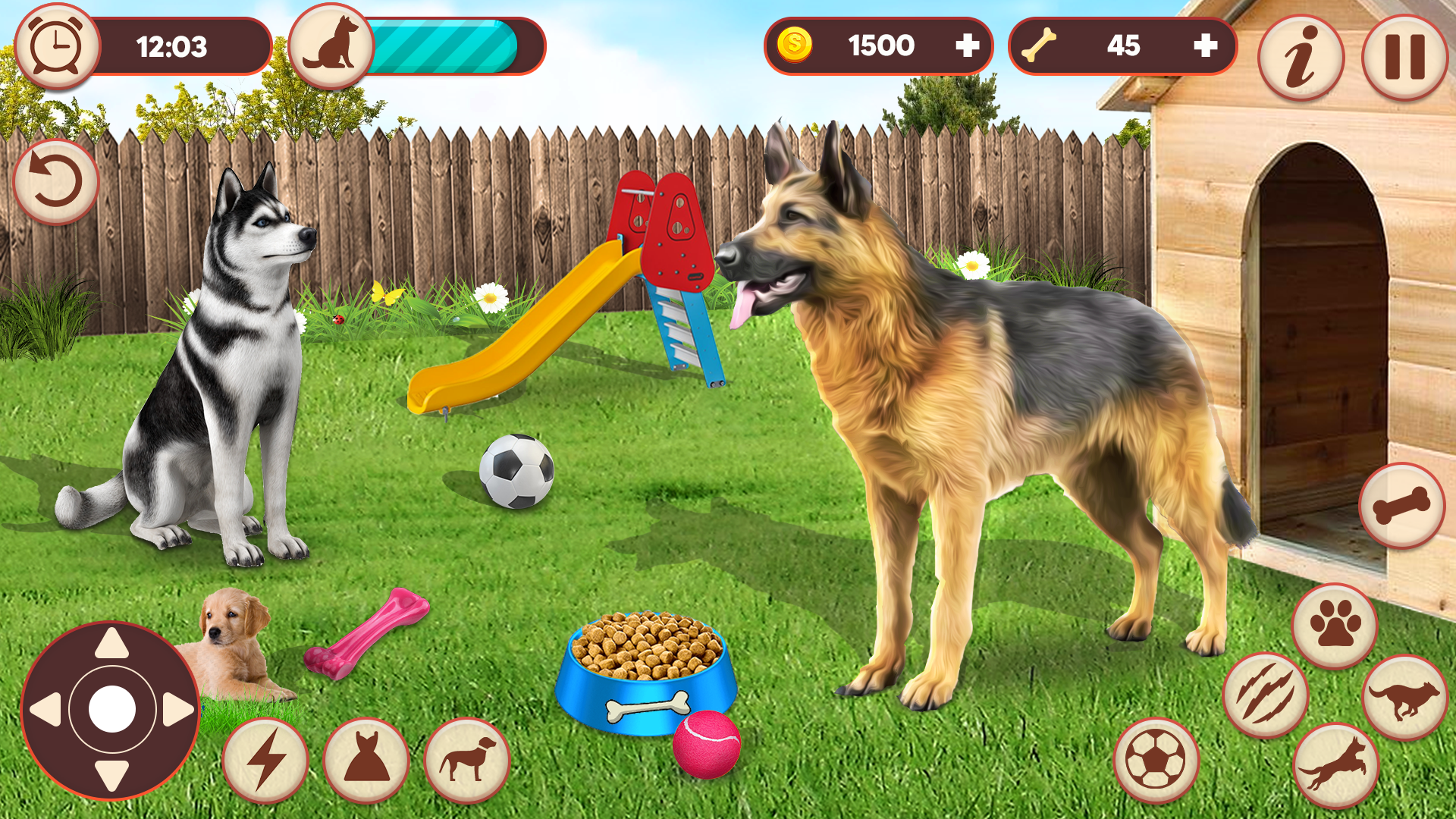 Cuplikan Layar Game Dog Simulator: Pet Dog Games