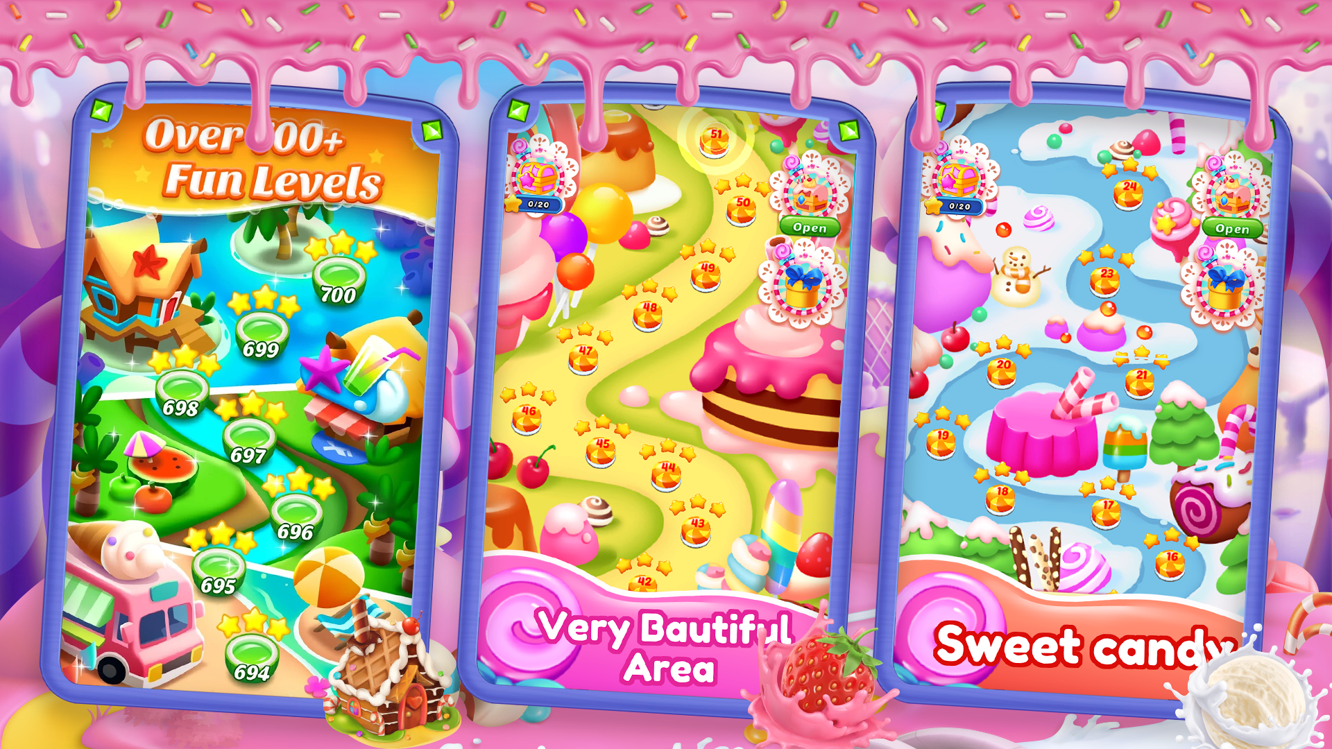 Sweet Candy Friends Match 3 android iOS apk download for free-TapTap