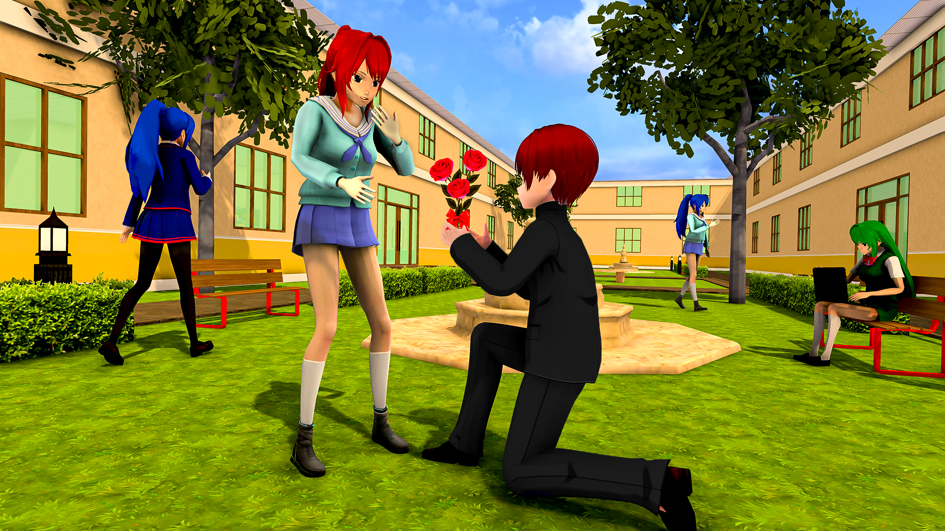 Скриншот игры Anime High School Girl Life 24