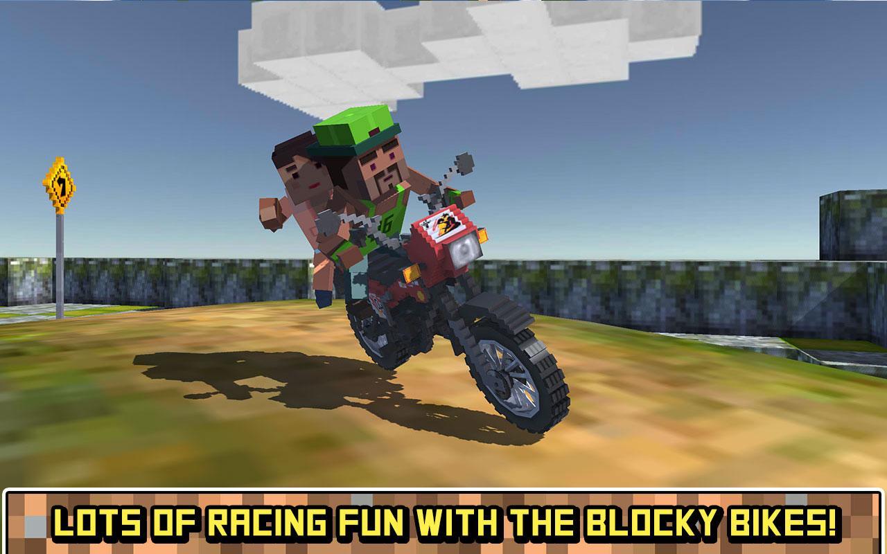 Blocky Motorbike Summer Breeze Game Screenshot