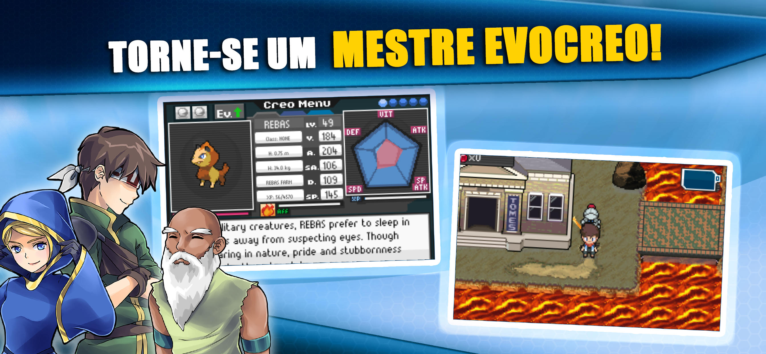 Captura de Tela do Jogo EvoCreo: Jogo de monstros