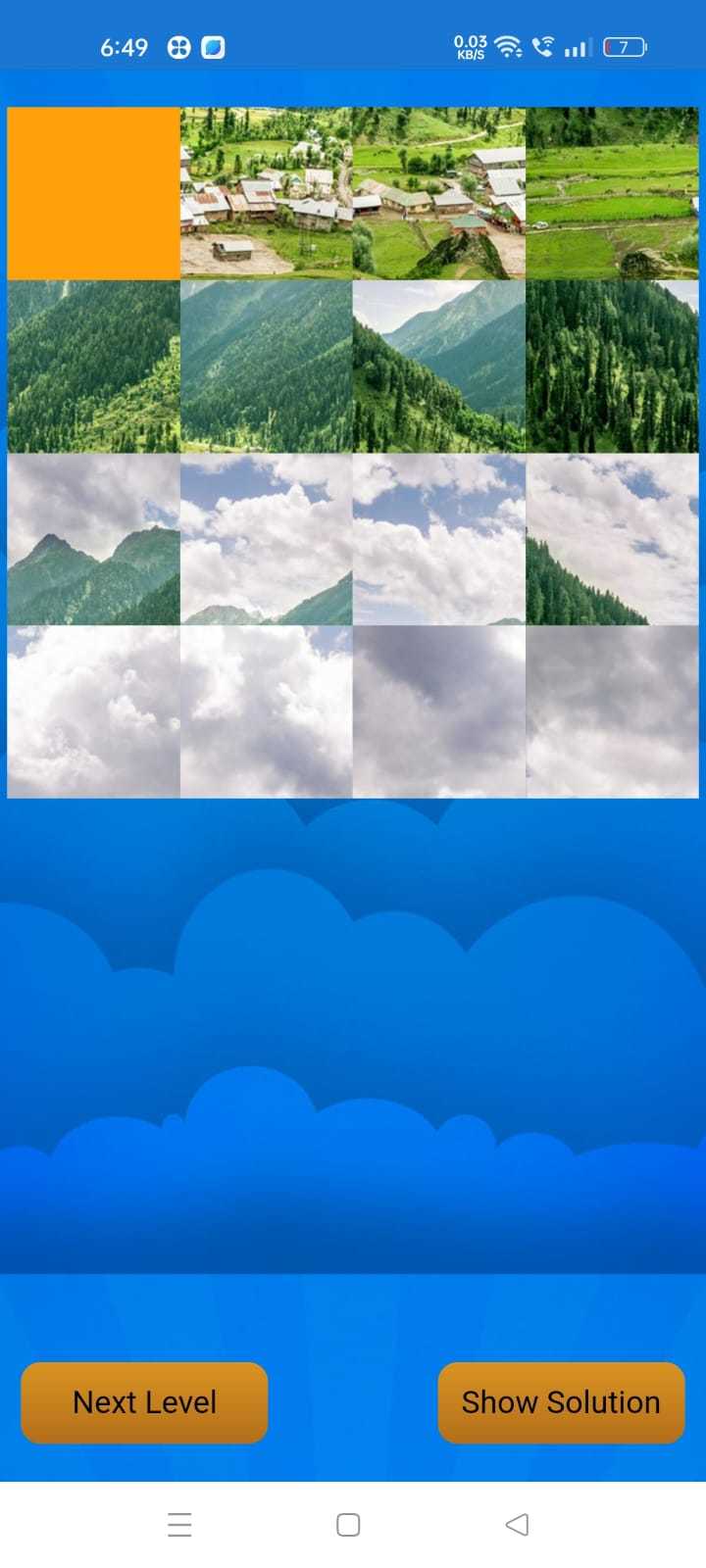 15 Puzzle Scenery Game Screenshot