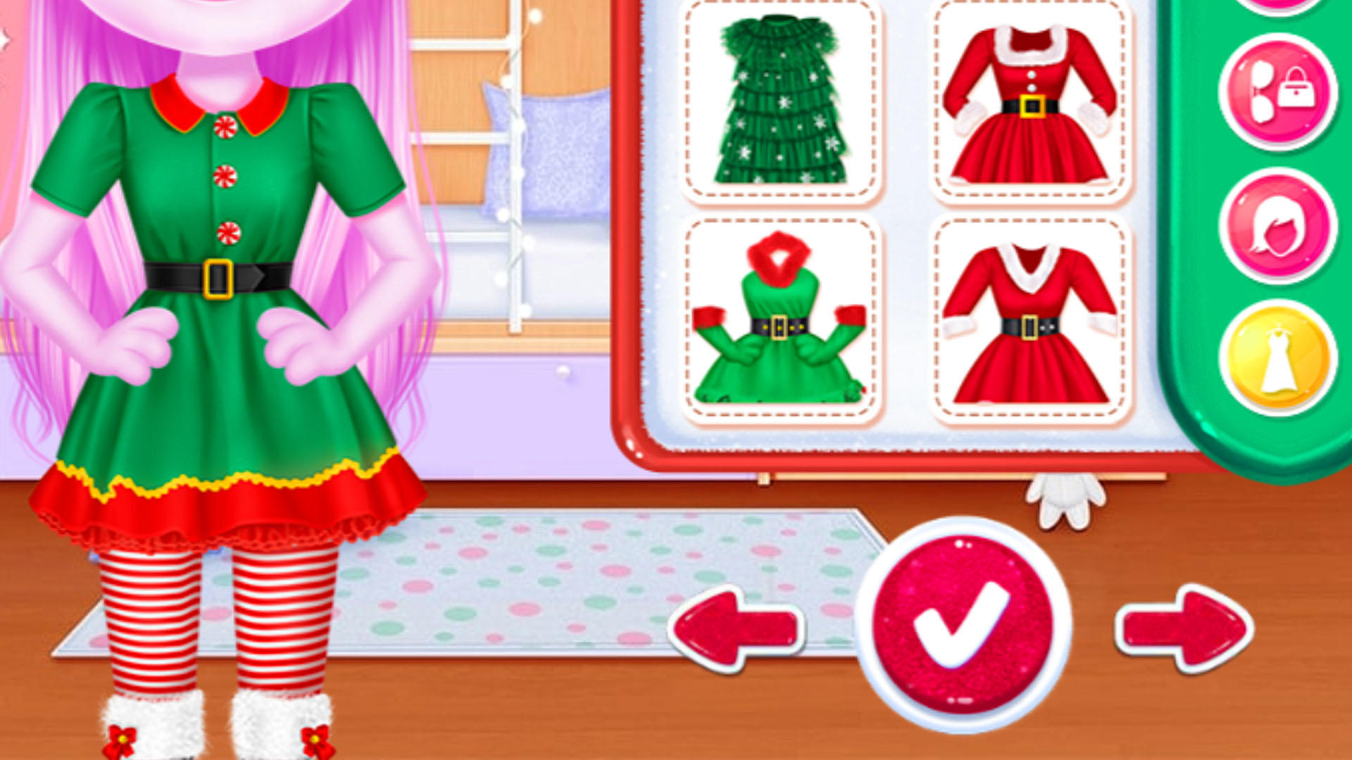 Angela's Christmas Dress Up Game Screenshot