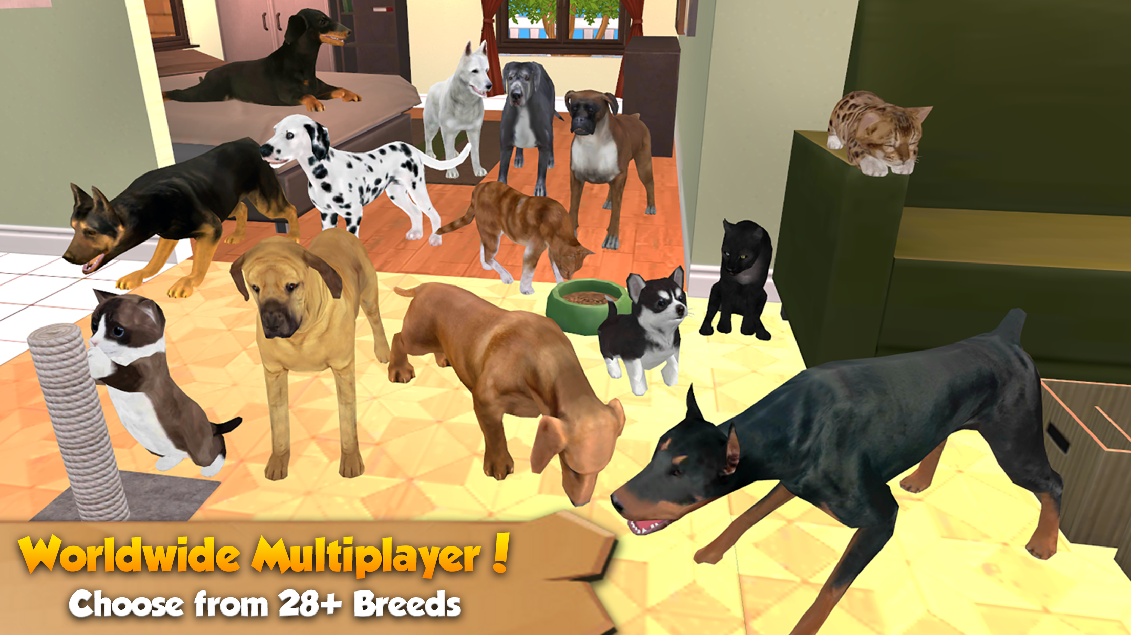 Cat & Dog Online: Pet Animals Game Screenshot