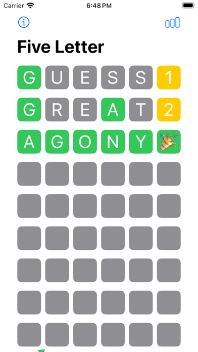 Five Letter Game Screenshot