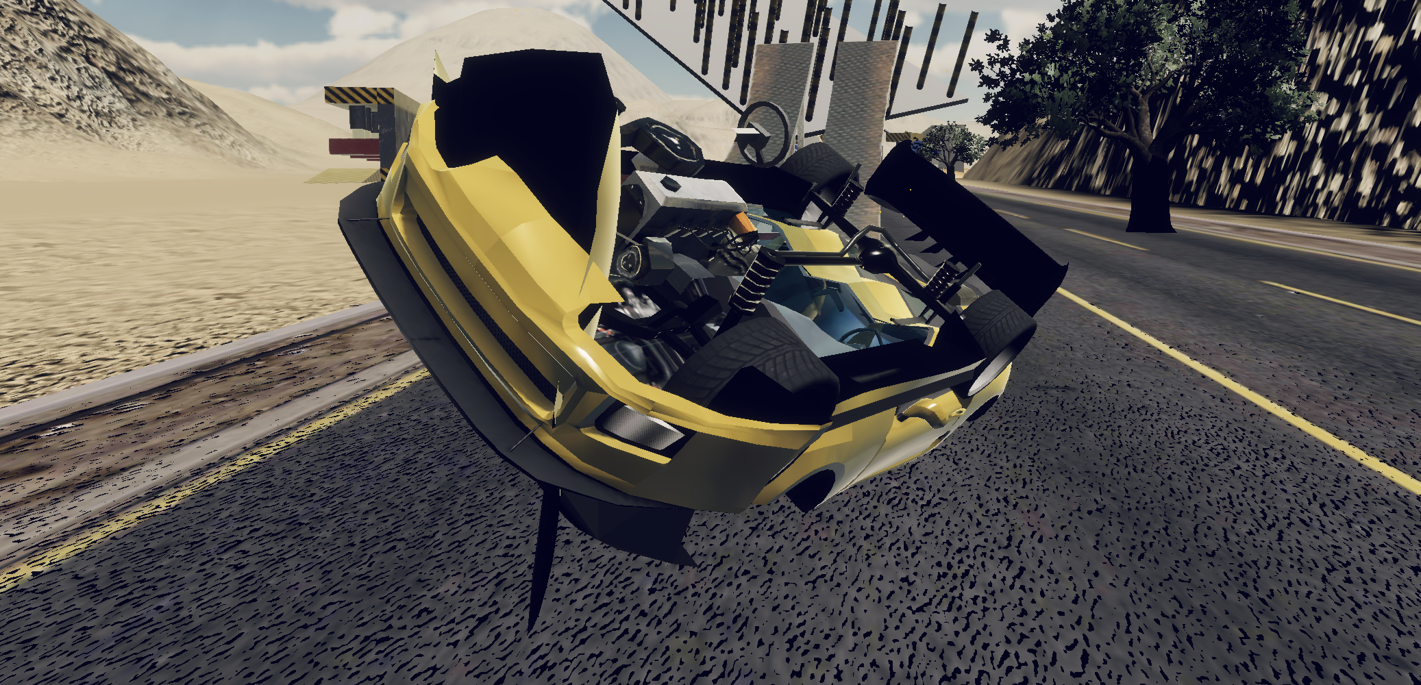 Car Crash Simulator : Desert Game Screenshot