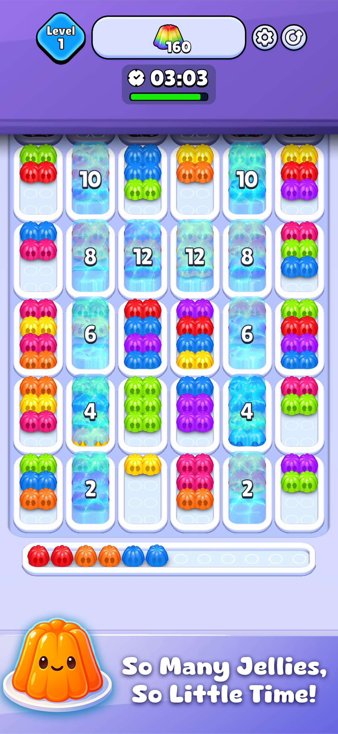 Sort Jellies Game Screenshot