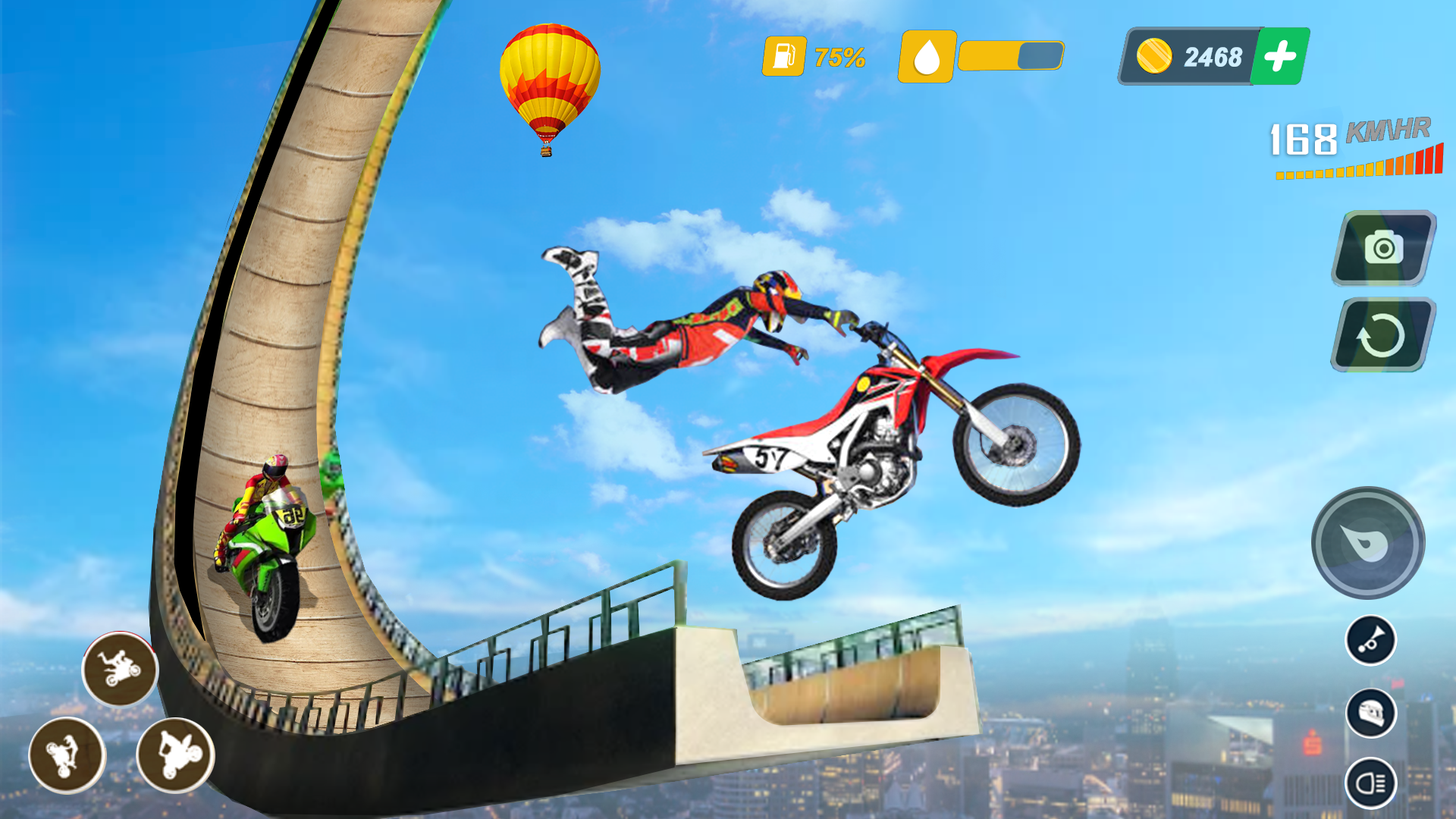 Stunt Bike Games: GT Mega Ramp Game Screenshot