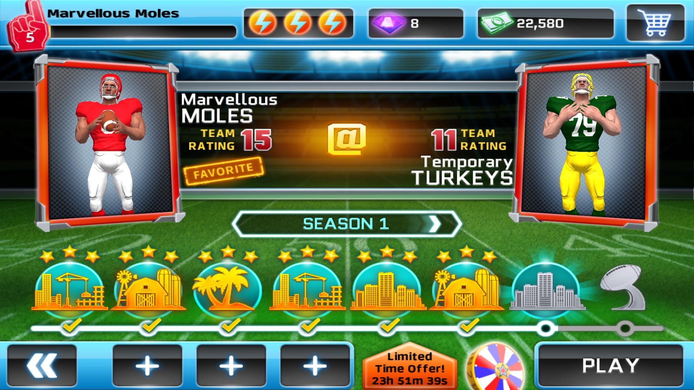 Football Jamaal Charles 게임 스크린샷