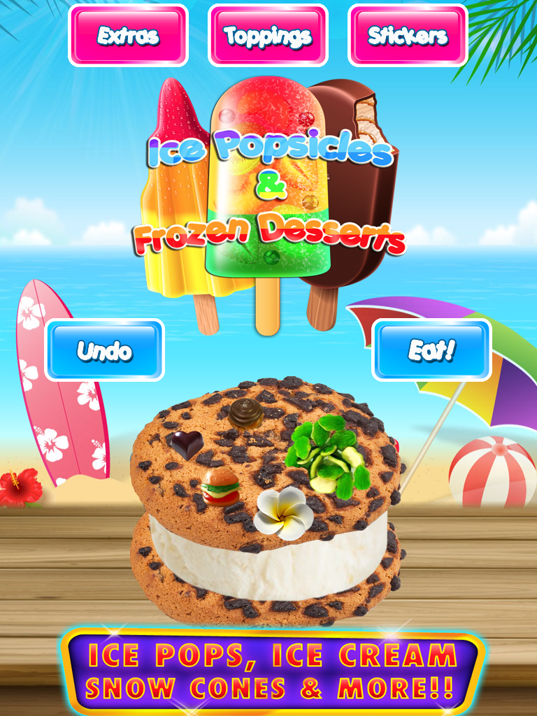 Cuplikan Layar Game Beach Food Popsicles Ice Cream