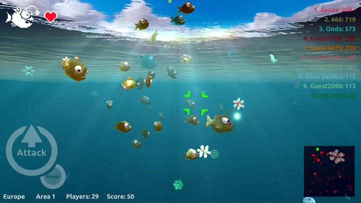 Screenshot 1 of Aquar.io - battle fish 1.5
