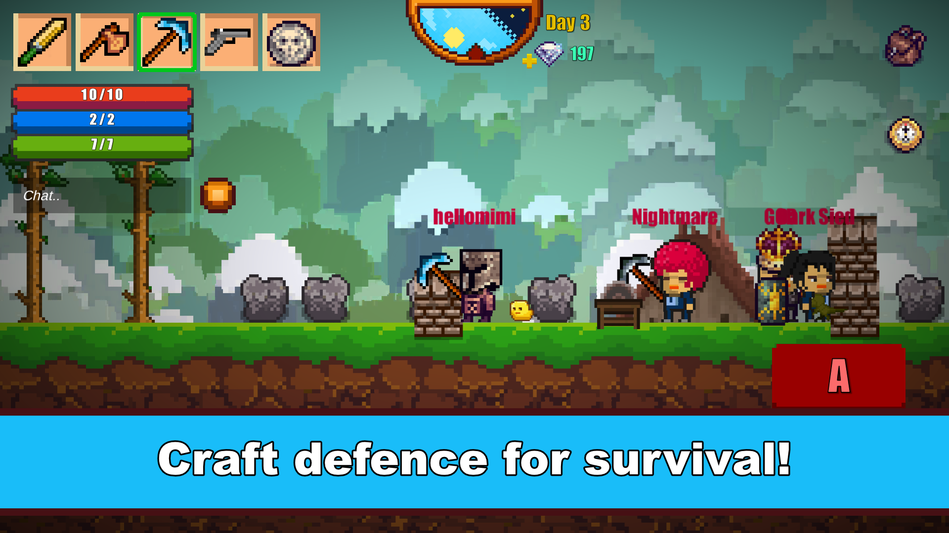 Screenshot 1 of Pixel Survival Game 2 サバイバルゲーム 1.99929