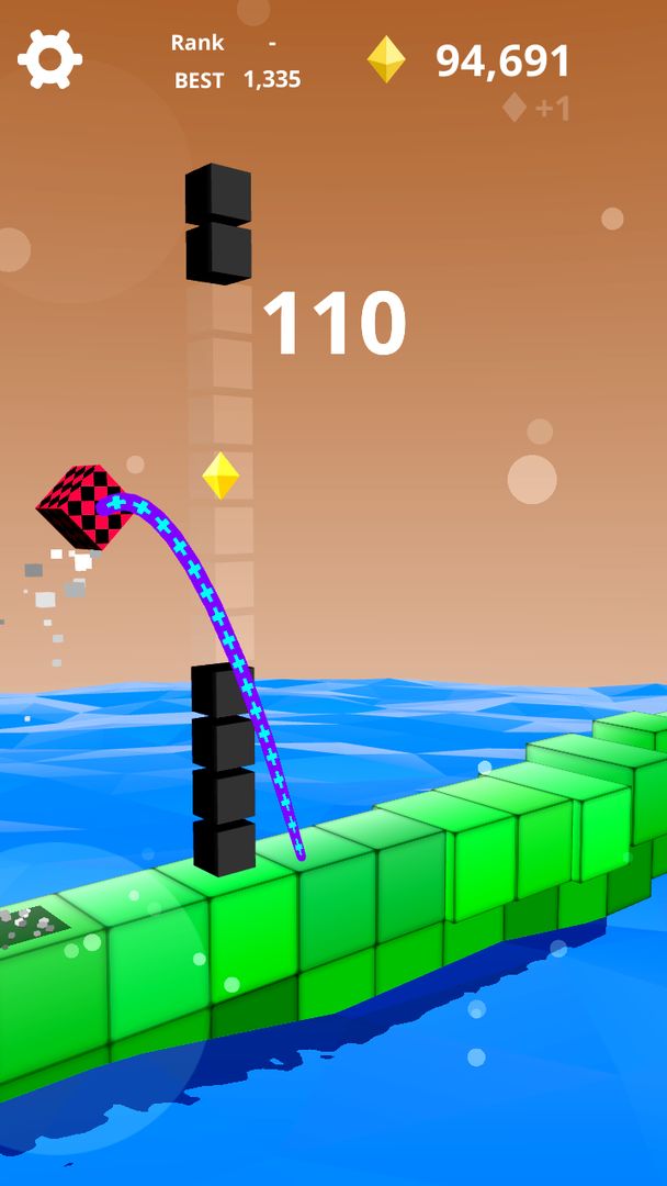 Screenshot of Jump Jump Cube : Endless Square (Vault Arcade)