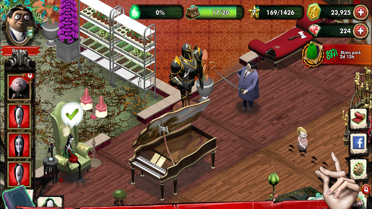 Cuplikan Layar Game Addams Mystery Mansion Family