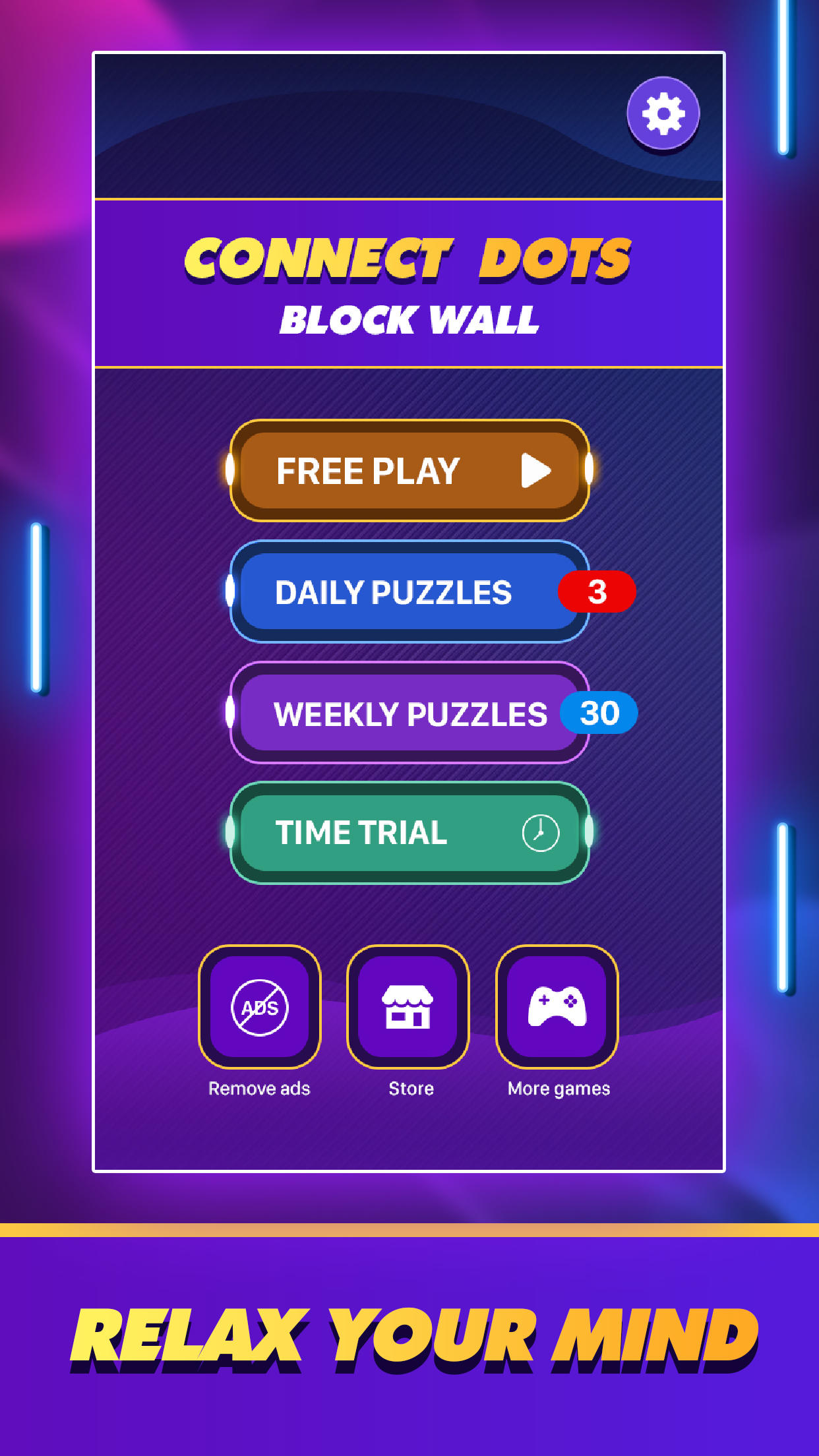 Captura de Tela do Jogo Connect Dots – Block Wall