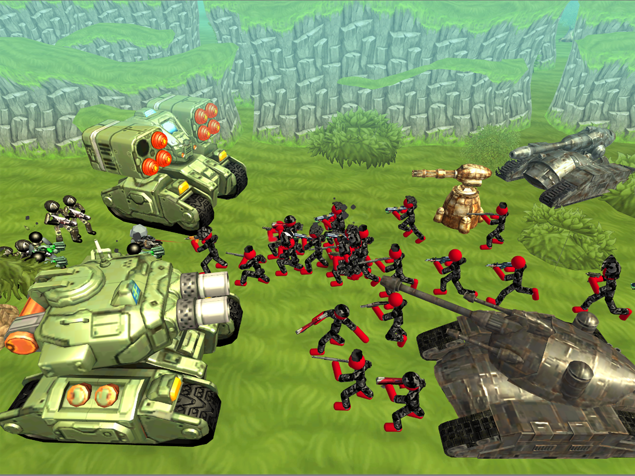 Stickman Tank Battle Simulator Game Screenshot