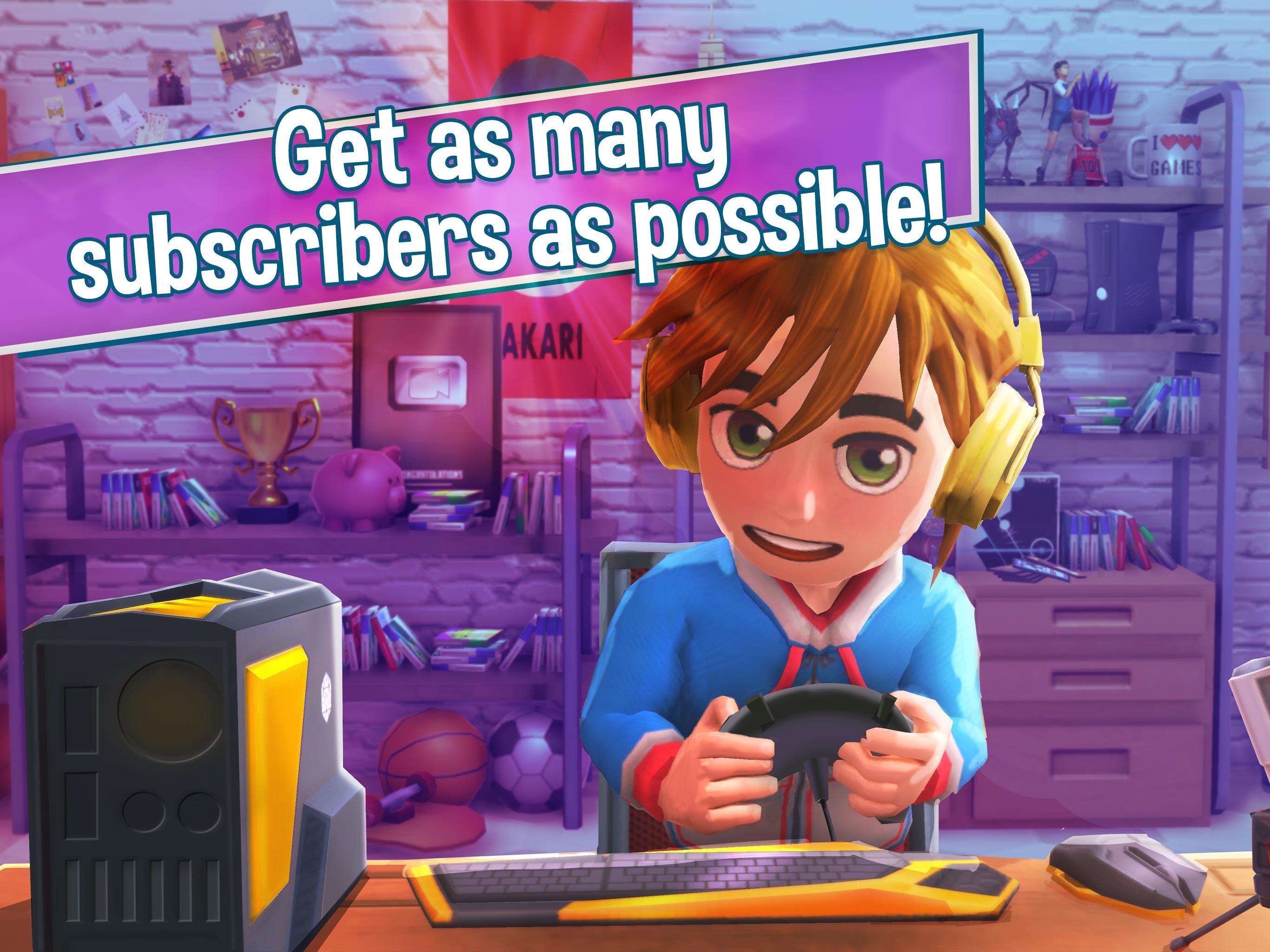 Youtubers Life: Gaming Channel Game Screenshot