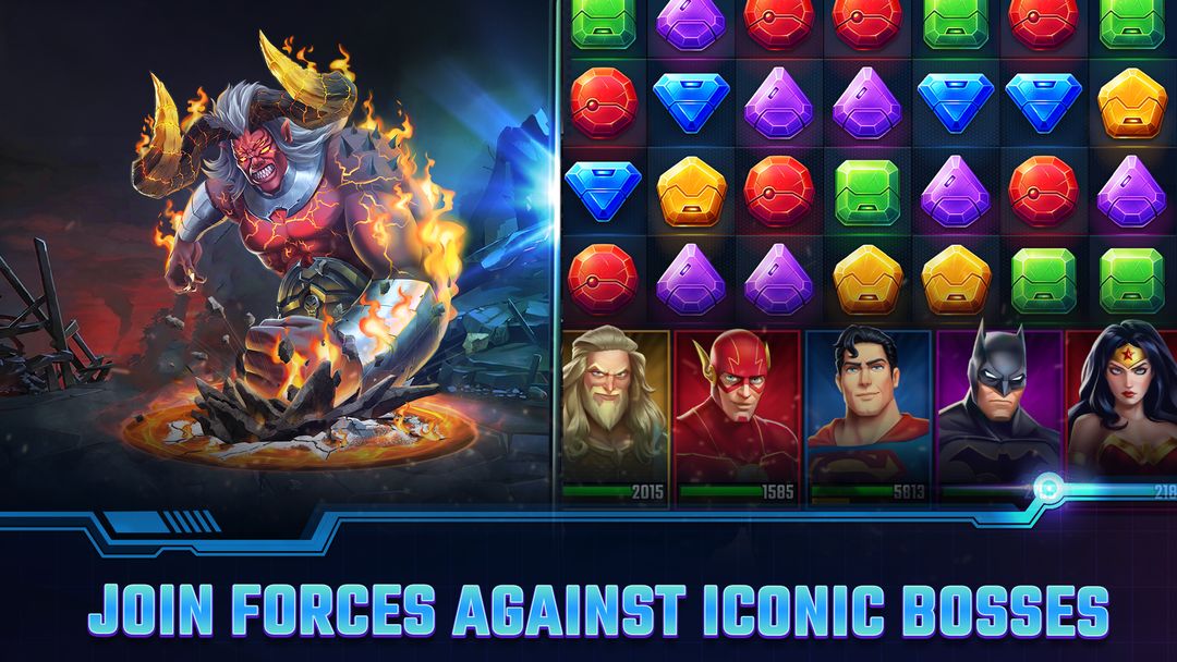 DC Heroes & Villains: Match 3 ภาพหน้าจอเกม