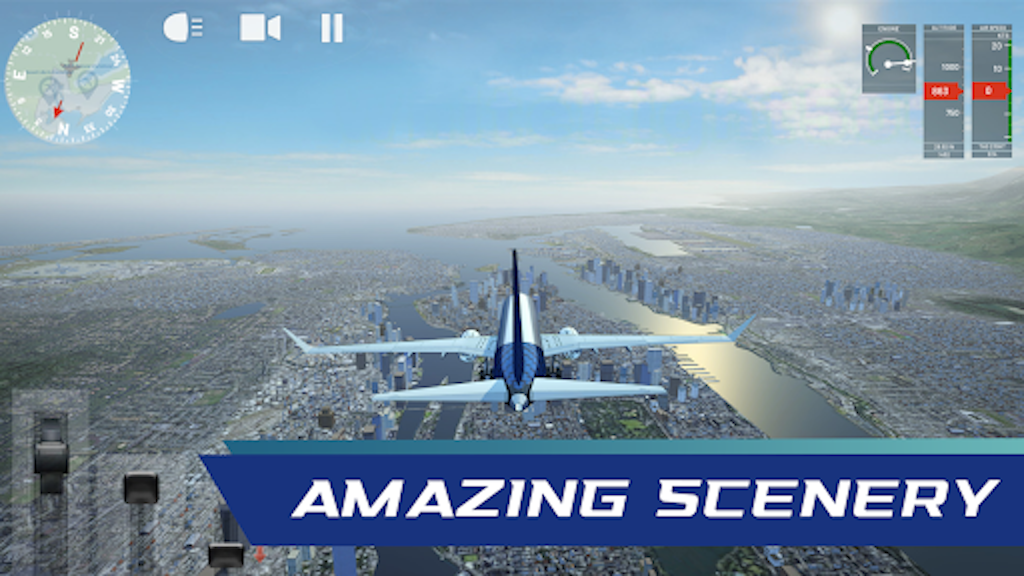 Flight Simulator : Plane Game Game Screenshot