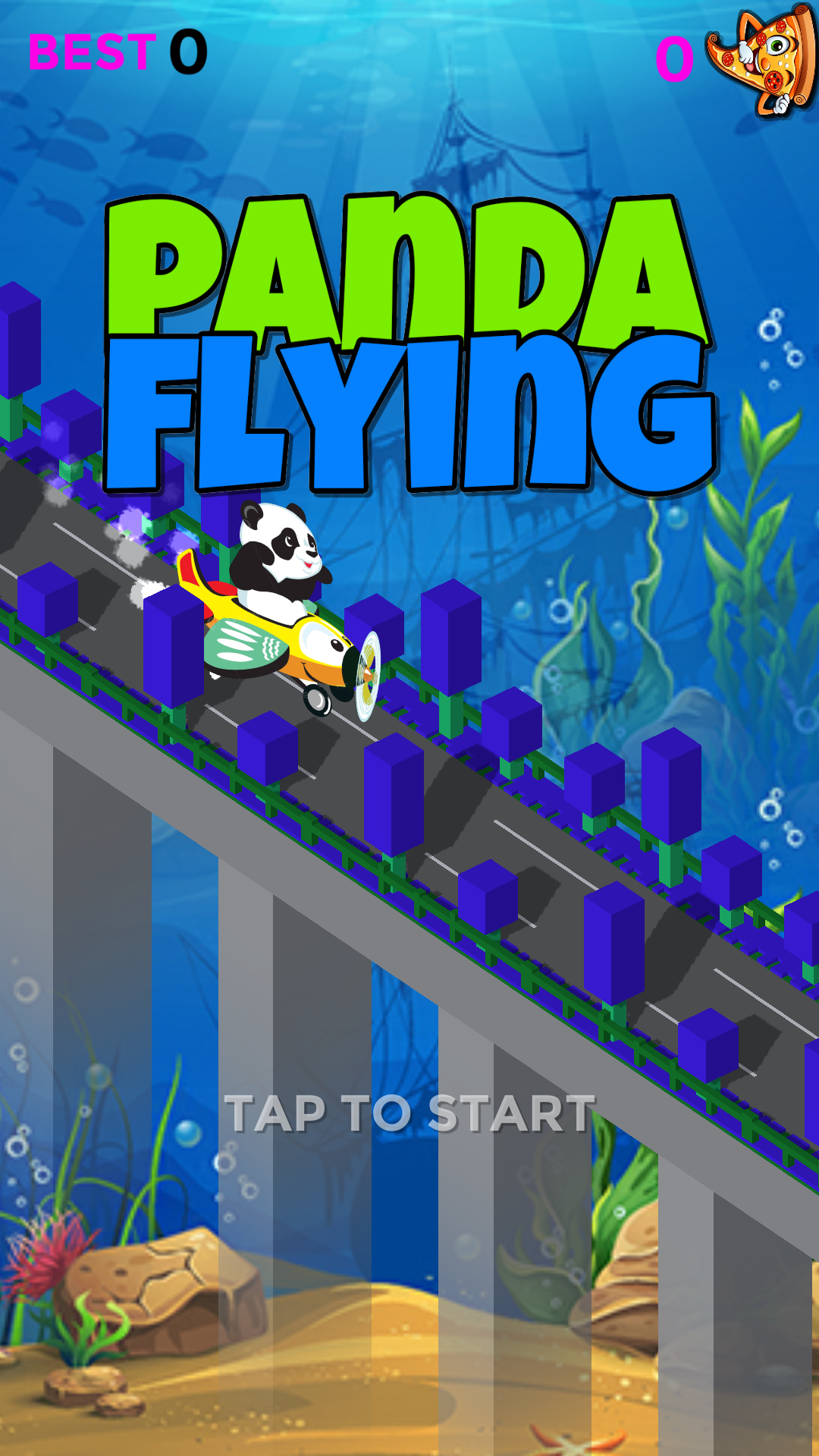 Panda Flying Jet Adventures Game Screenshot