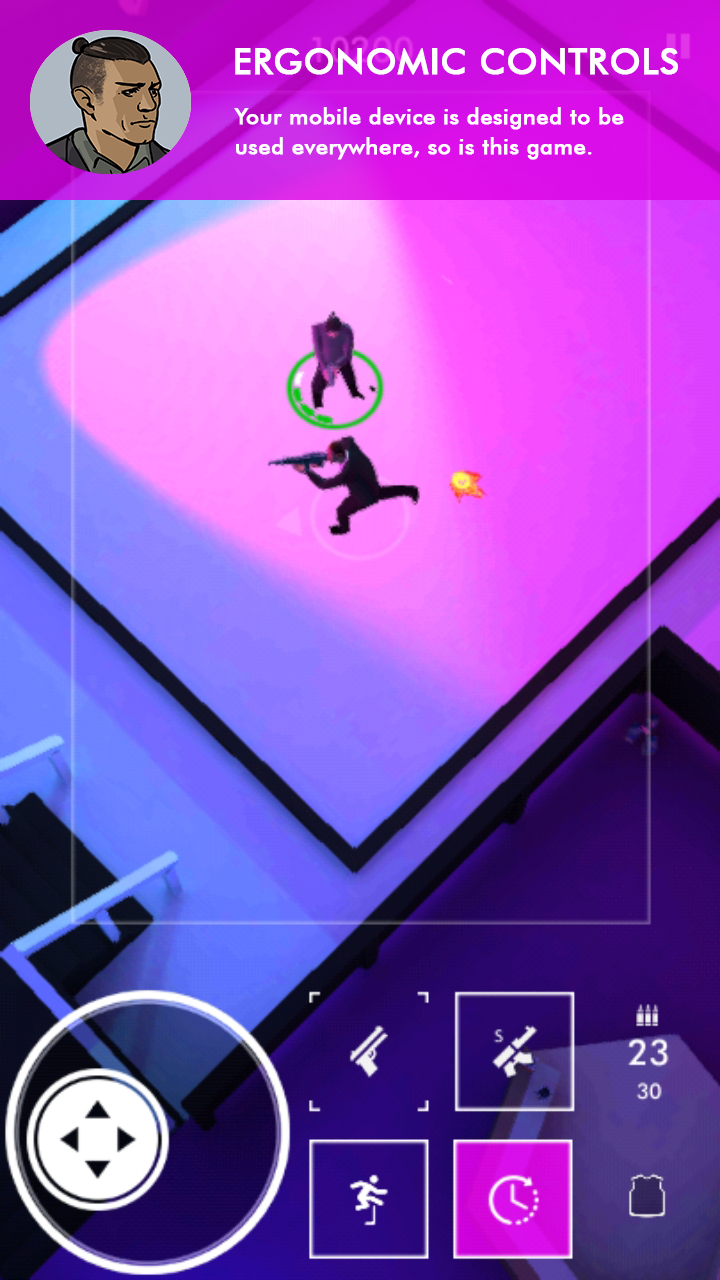 Neon Noir - Mobile Arcade Shooter Game Screenshot