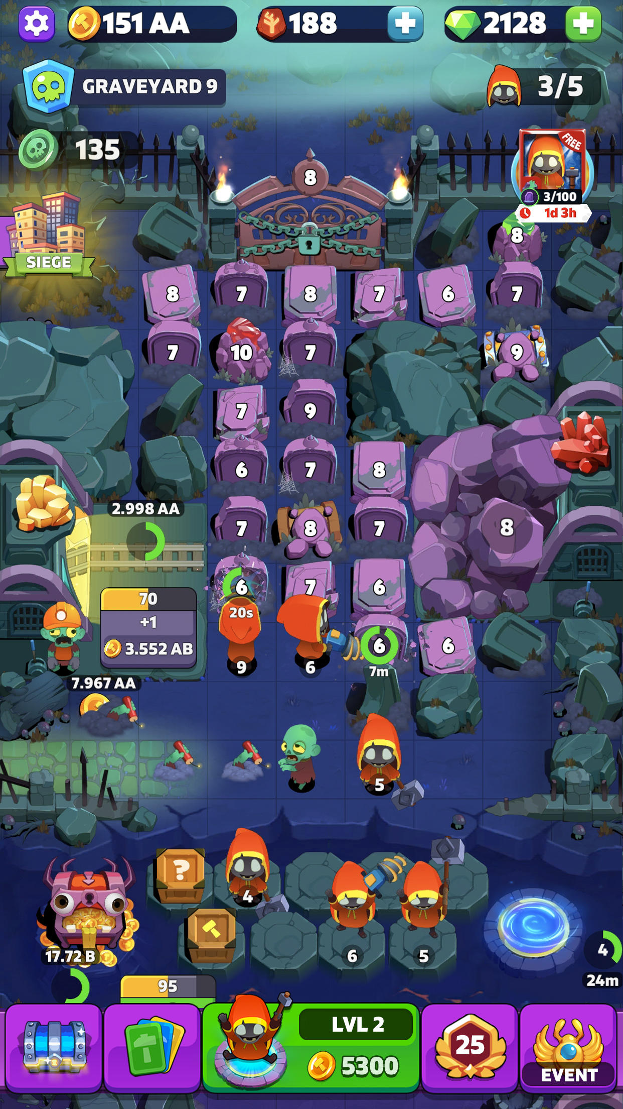 Скриншот игры Tomb Miner - Idle Merge Tycoon