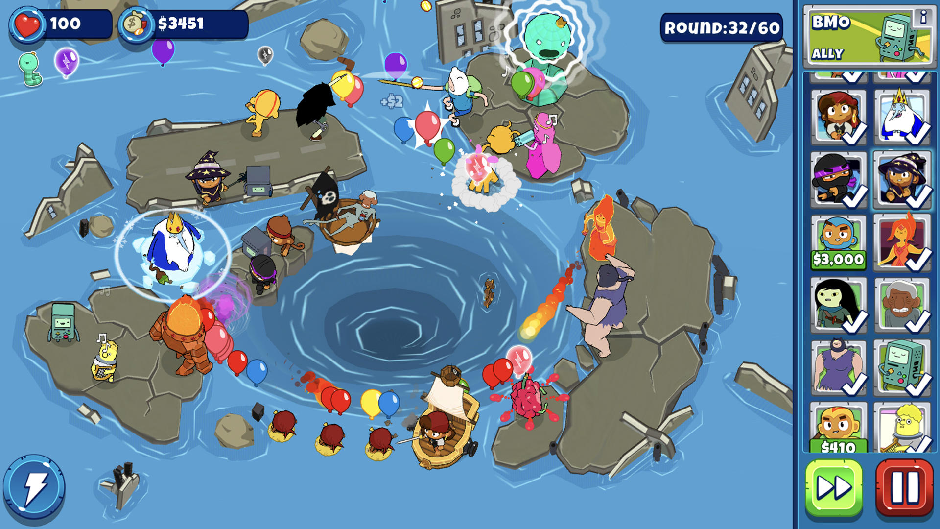 Bloons Adventure Time TD Game Screenshot