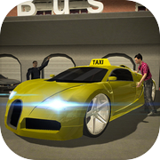 Manía de conducción de taxis en la ciudad 3D