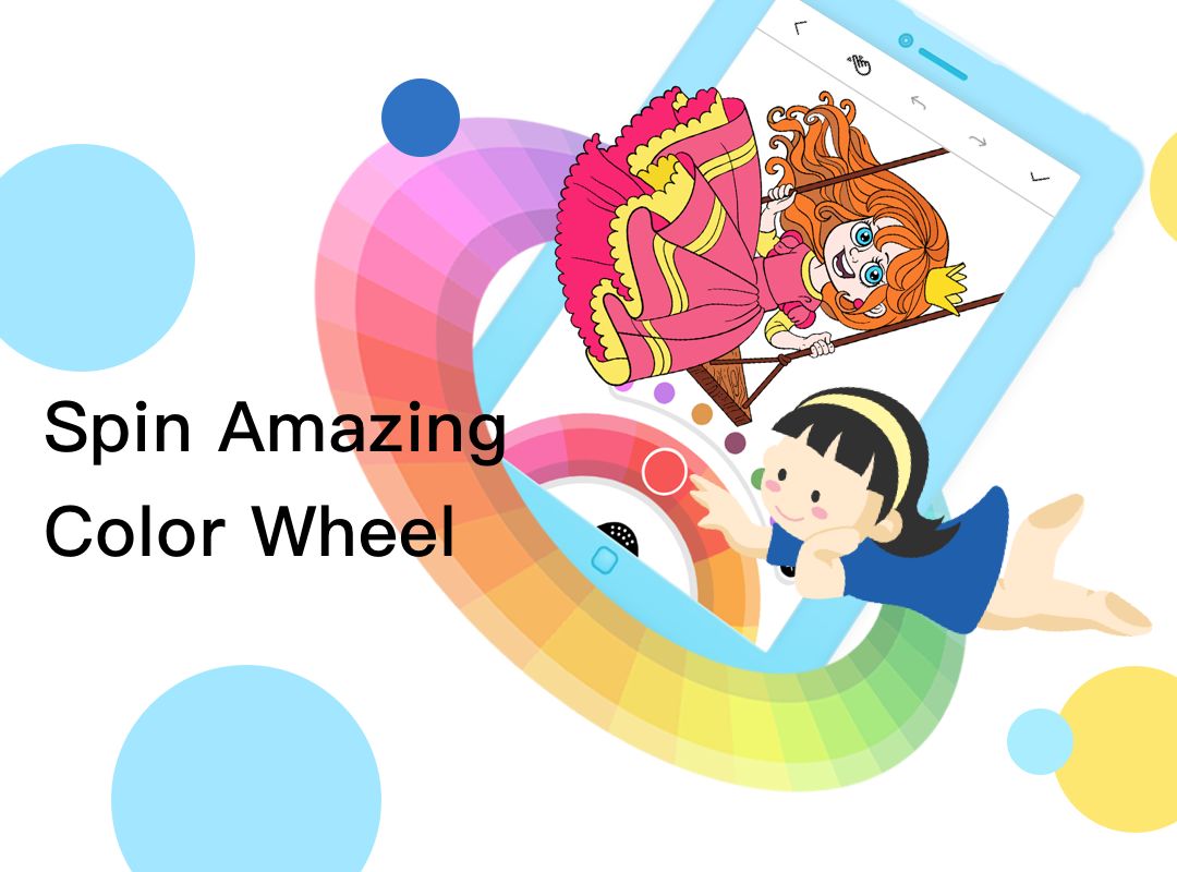 Spin Coloring 2019: Coloring Pages via Wheel Spin 게임 스크린 샷
