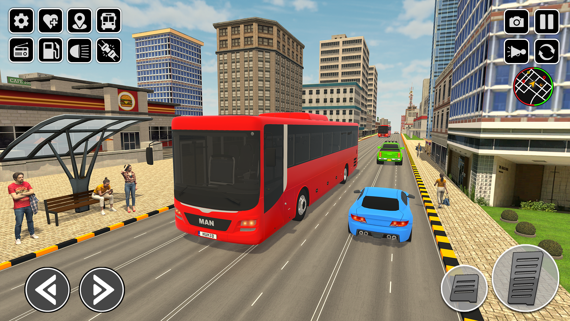 Cuplikan Layar Game Racing in Bus: Coach Bus Games