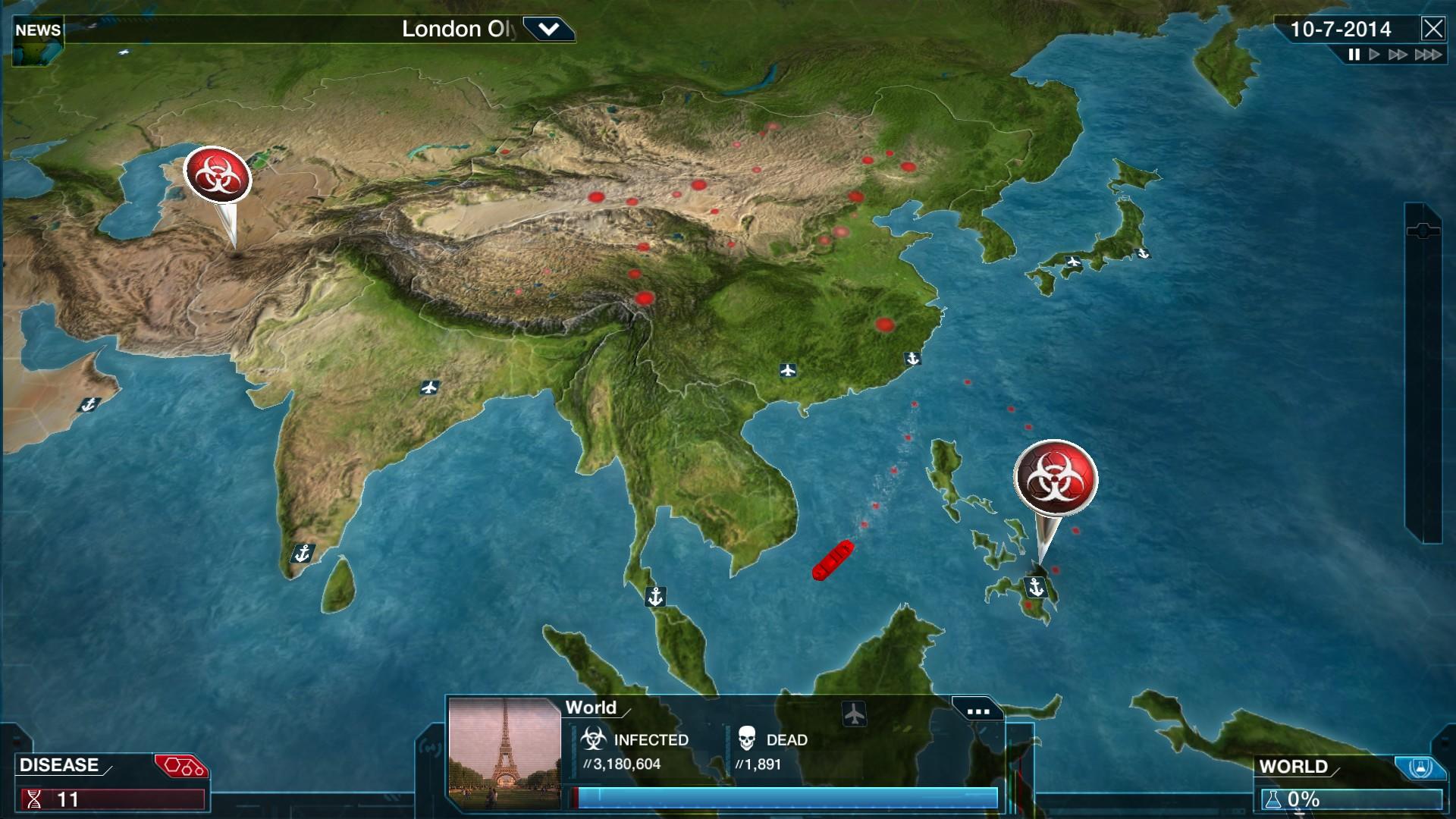Screenshot of Plague Inc: Evolved