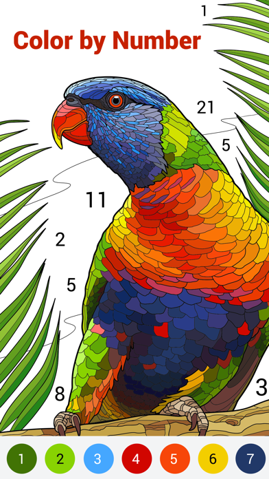 Happy Color by Numbers Game Game Screenshot