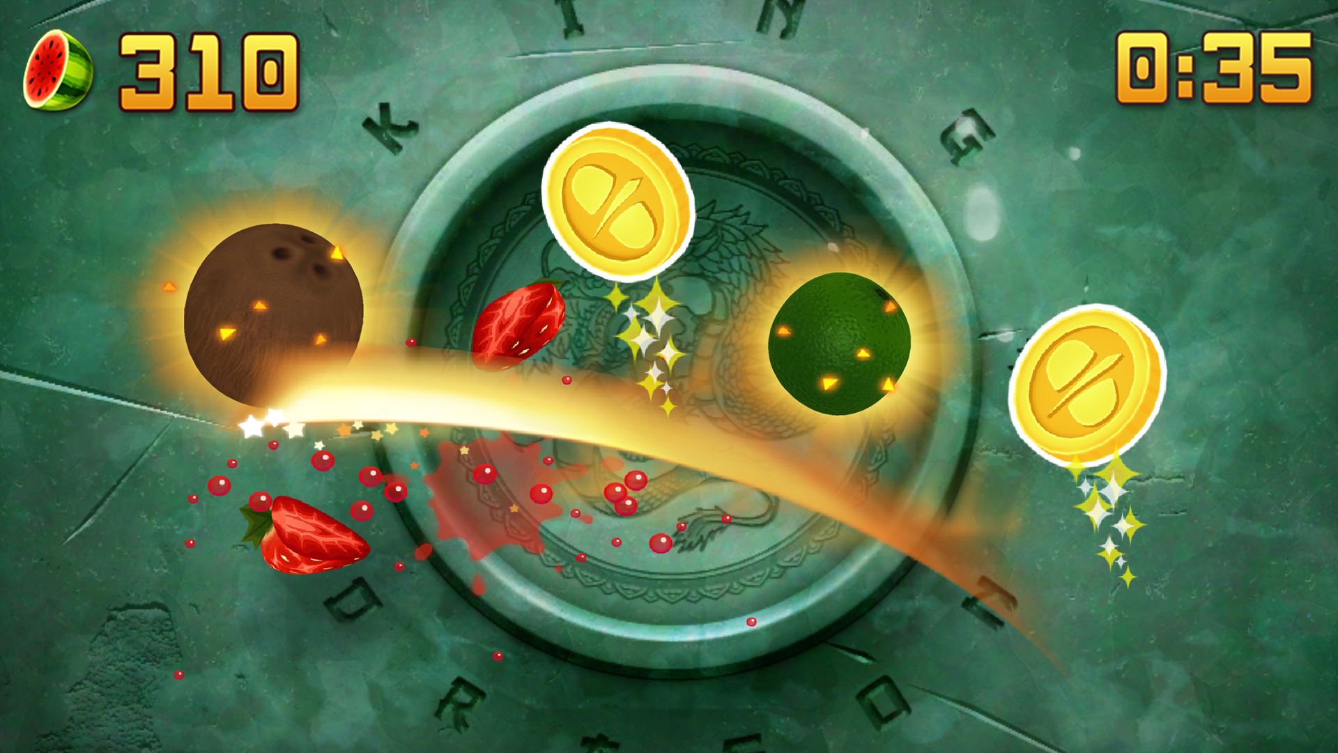 Fruit Ninja Classic ゲームのスクリーンショット