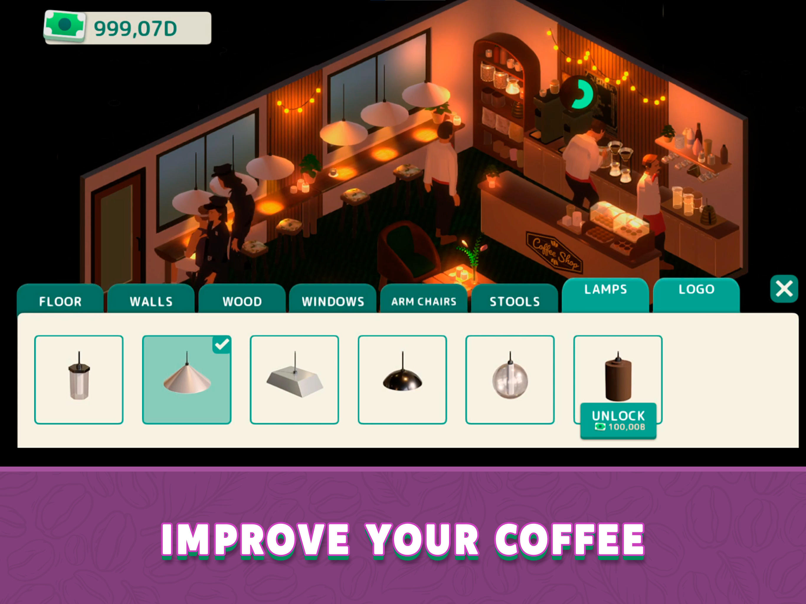Urban Coffee Shop Game Screenshot