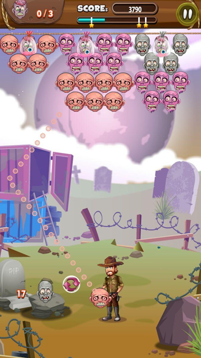 Bubble Shooter - Zombies Game Screenshot