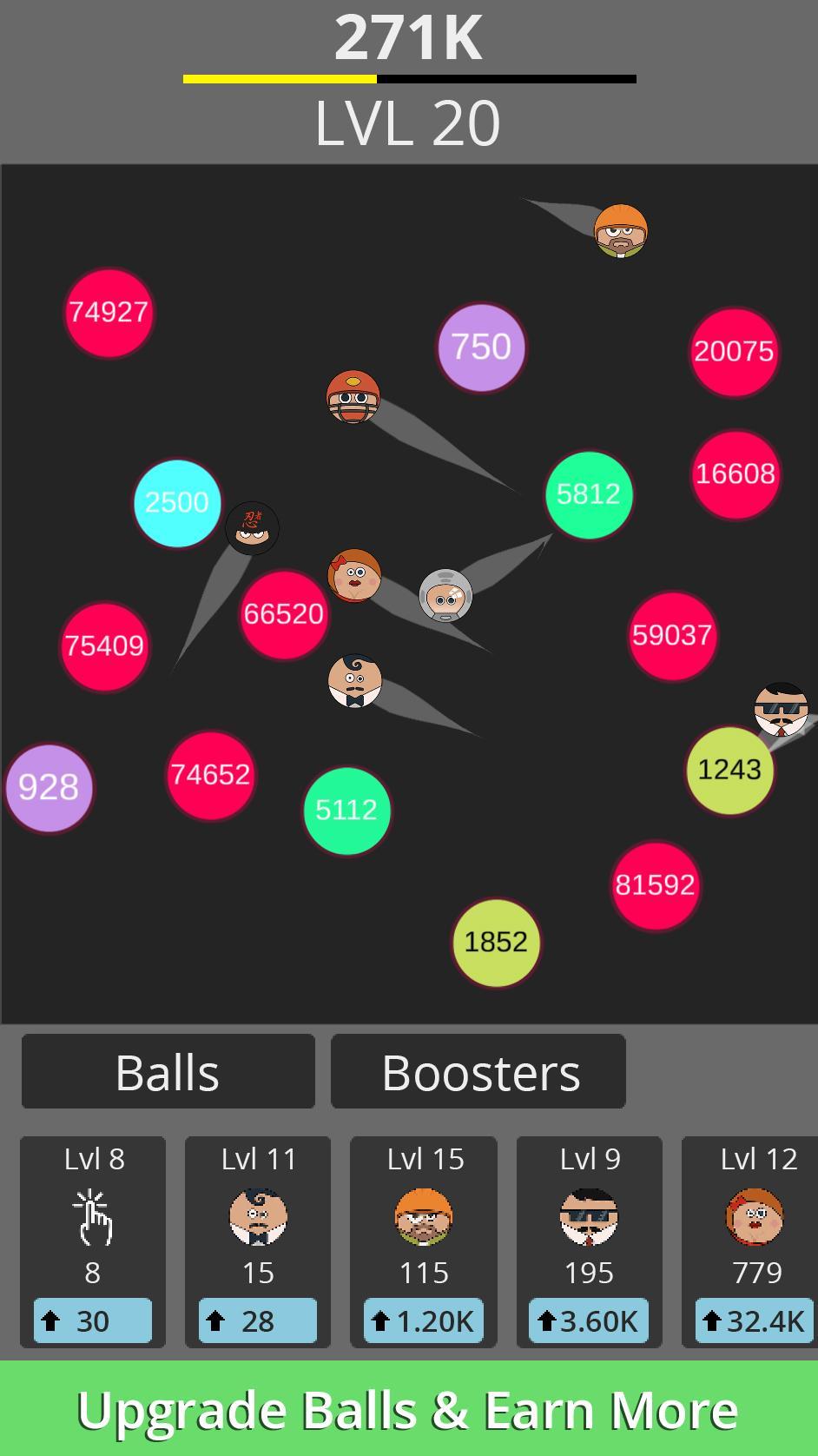 Idle Bouncing Balls 게임 스크린샷