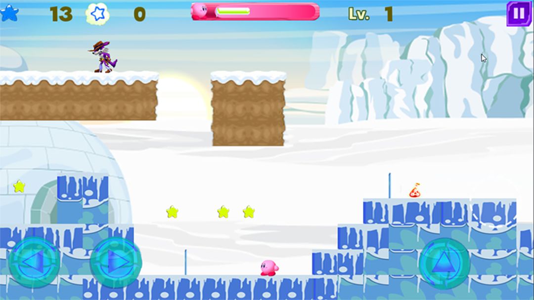 Ice Kirby Adventure 게임 스크린 샷