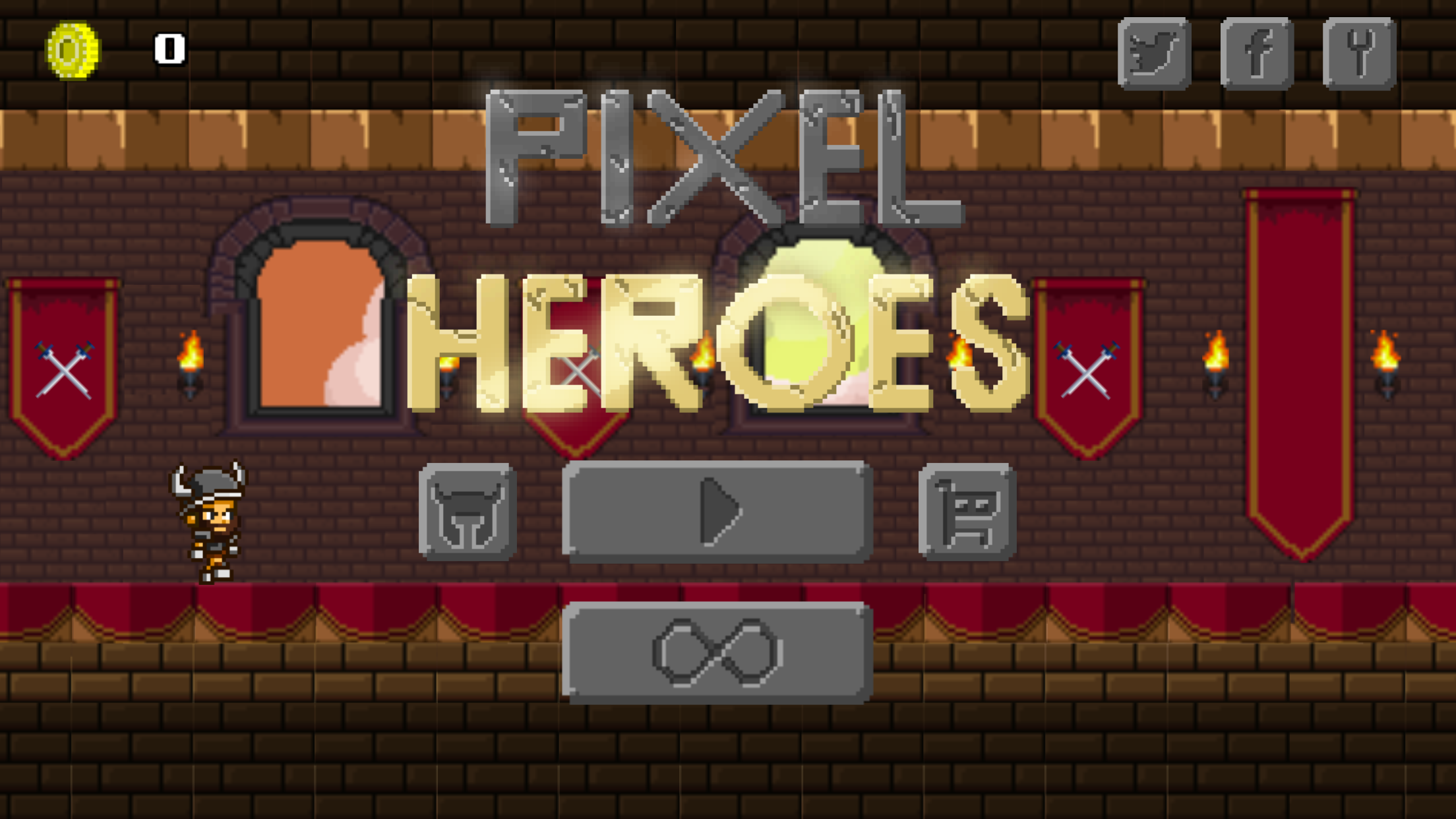 Screenshot 1 of Héroes de píxeles - corredor de arcade sin fin 1.7