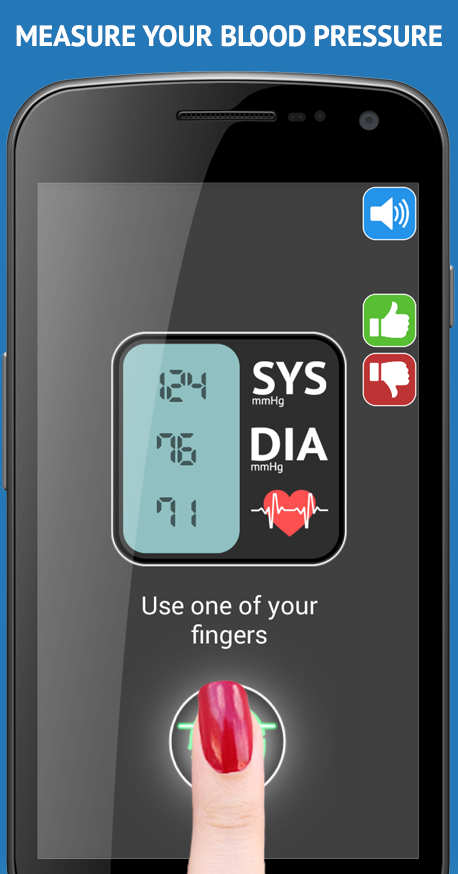 Blood pressure finger app discount