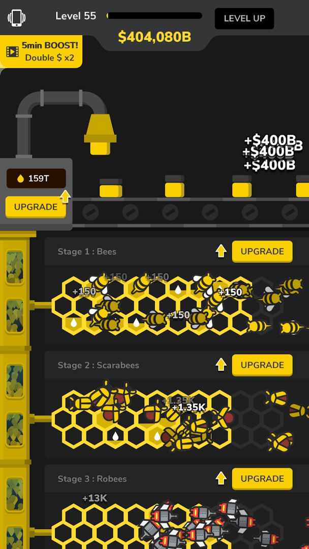 벌 공장 게임 스크린 샷