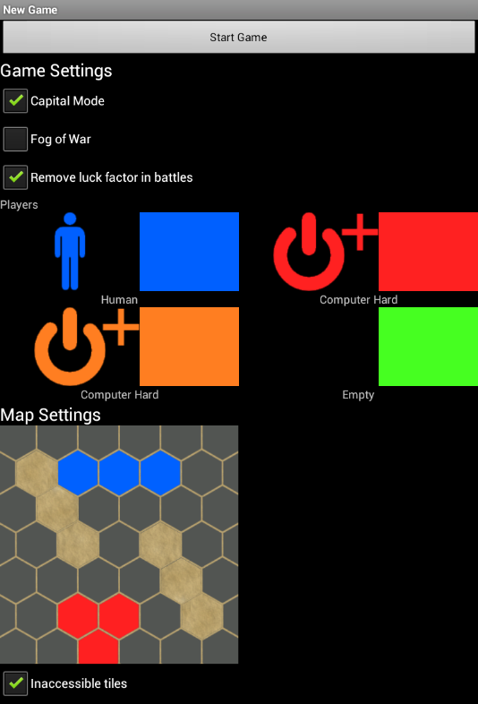Hex War Game Screenshot