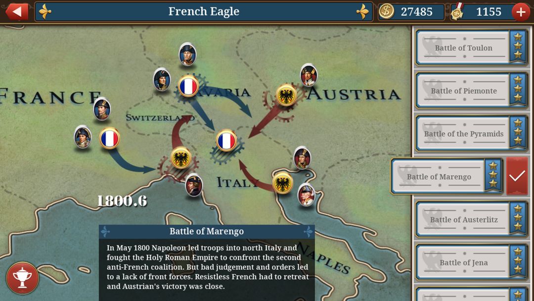 Screenshot of European War 6: 1804 -Napoleon