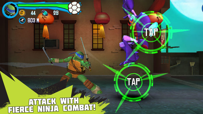 Teenage Mutant Ninja Turtles: Rooftop Run ภาพหน้าจอเกม
