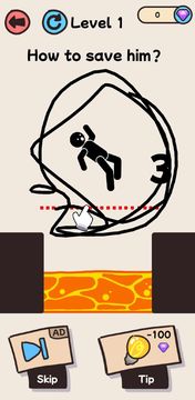 DrawLinePuzzle: Save Stickman ゲームのスクリーンショット