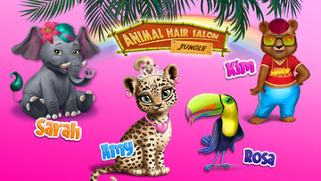 Jungle Animal Hair Salon Game Screenshot