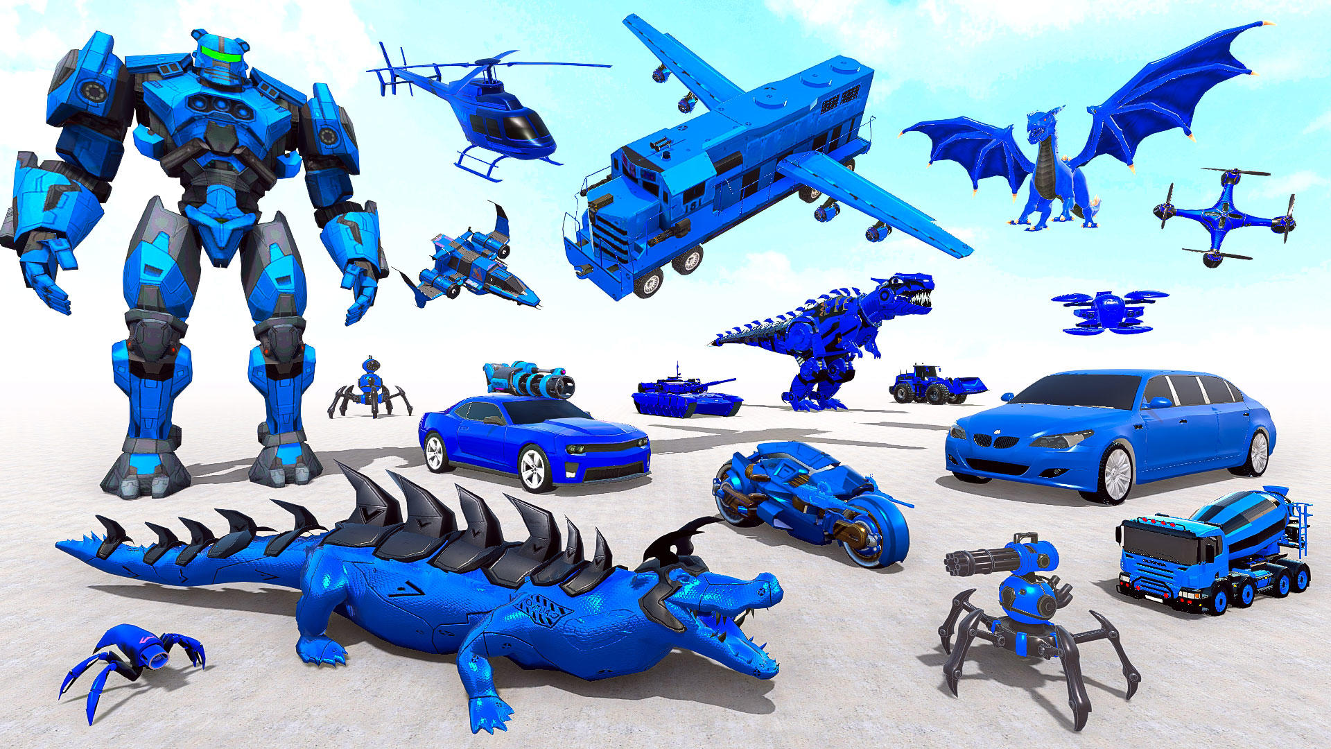 Robot Transform Game 3D Game Screenshot